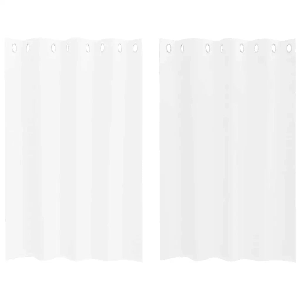 vidaXL Tende con tende 2 pcs Bianco Poliestere