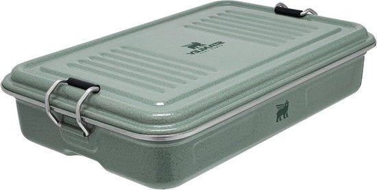 Scatola di Latta Classica 1,2L - Sicura per Lavastoviglie - Scatola di Latta in Acciaio Inossidabile - Scatola per Panini Stivale - Senza BPA - Chiusura Sicura - Grande Capacità