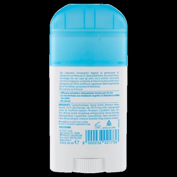 INFASIL DEODORANTE  STICK FRESCHEZZA NATURALE DA  40 ML