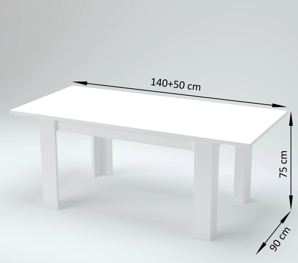 Tavolo sala da pranzo design allungabile 90x160-210 legno olmo Jesi Pearl