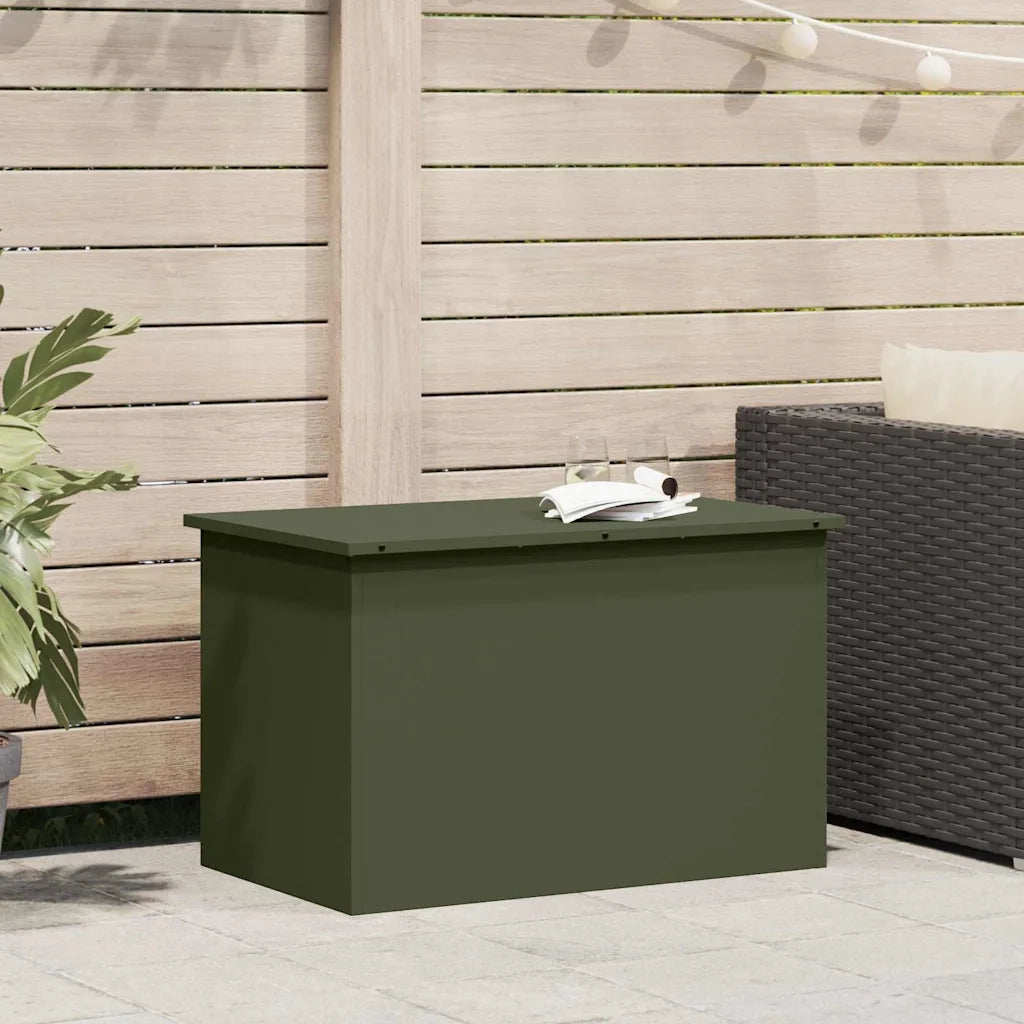 vidaXL Scatola di Stoccaggio Esterno Oliver verde 80 x 50.5 x 50 cm