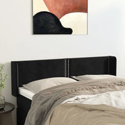 Testiera ad Orecchio Nera 147x16x78/88 cm in Velluto 3118678