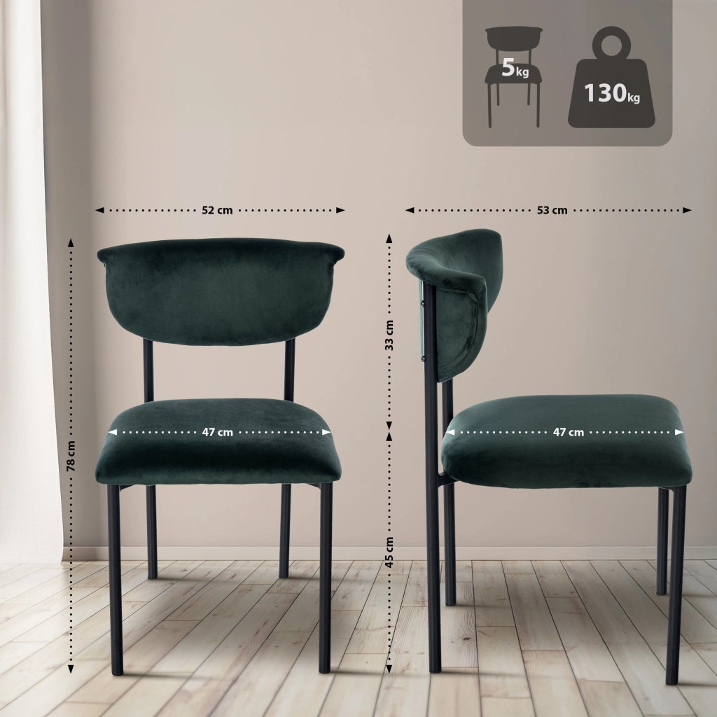 Sedia visitatore in velluto Gambell 4