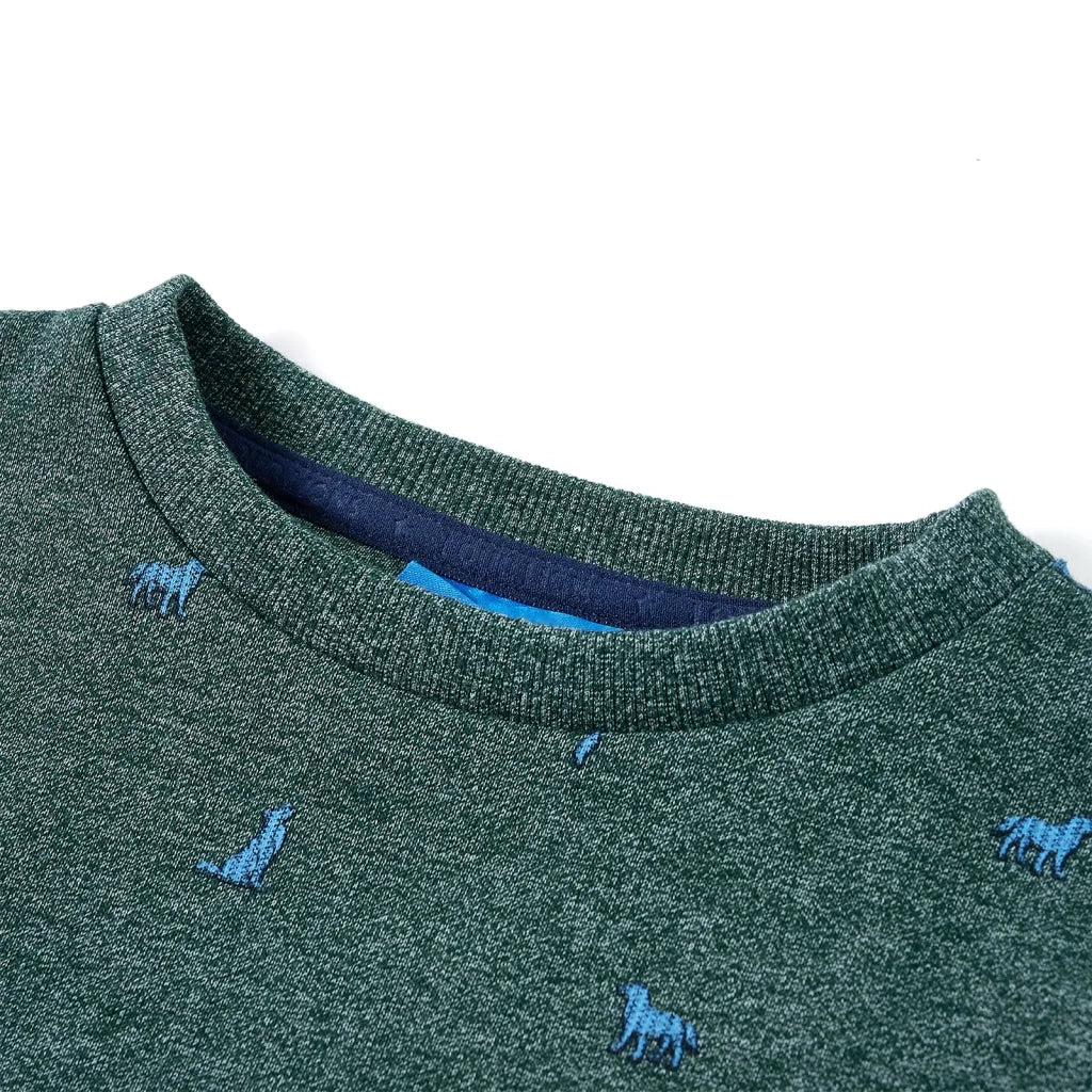 Felpa da Bambino Verde Scuro MÃ©lange 116cod mxl 93271