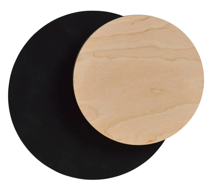 Applique Emibig Circle legno chiaro/nero 1xG9 22cm H20cm