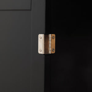 Carrello da Cucina con Armadietto 2 Cassetti e Portaspezie 89x45x89,5 cm in Legno Nero