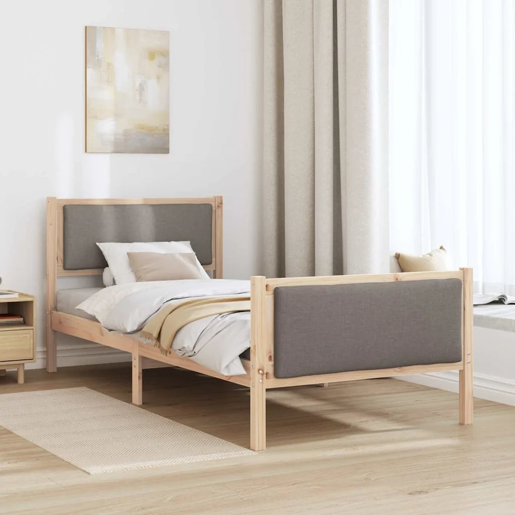 Struttura del letto con testiera Talpa 90 x 190 cm Tessuto