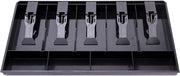 Cassa per soldi - ricevitore di monete - cassetto divisori - 5 compartimenti per banconote - 4 casse per monete - per supermercato - nero