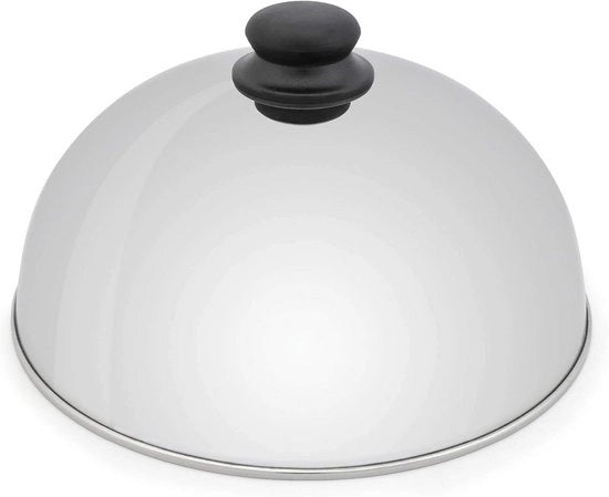 Accessorio per Barbecue in Acciaio Inox - 30 cm Coperchio per Carne e Pesce
