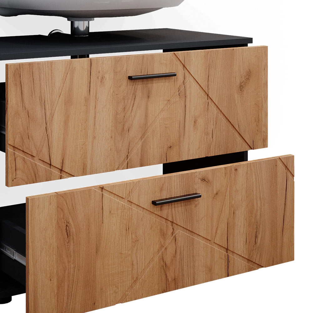 Vicco Mobile sottolavabo per bagno Quercia dorata/antracite 80 x 58.6 cm