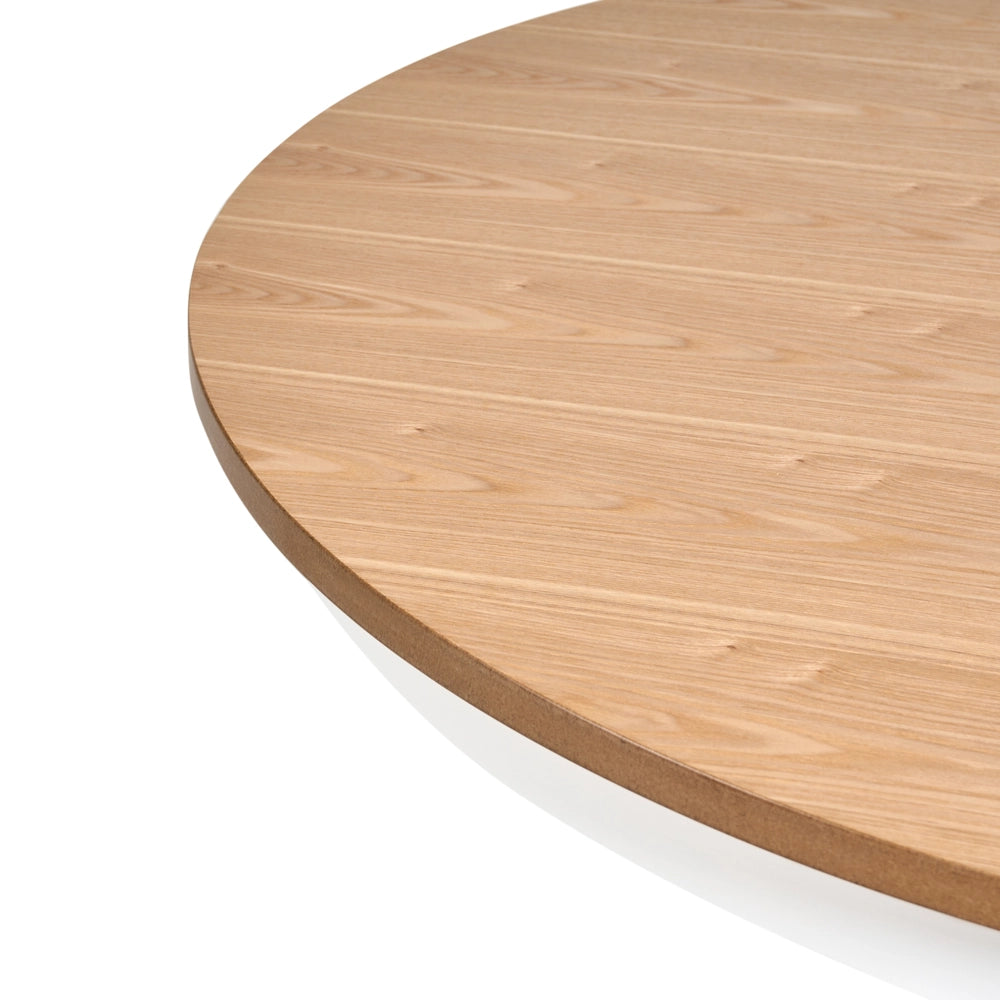 Tavolo da pranzo allungabile in legno di frassino chiaro 106/150 cm stile retrò vintage