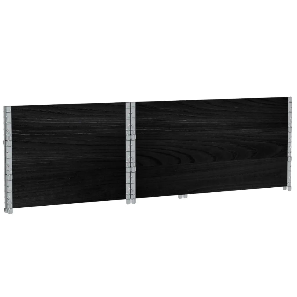 vidaXL Fioriera da Giardino Nera 120x80 cm Legno Massello di Pino