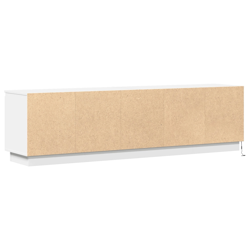 pensile TV  con LED Bianco 180x38x49 cm Legno ingegnerizzato