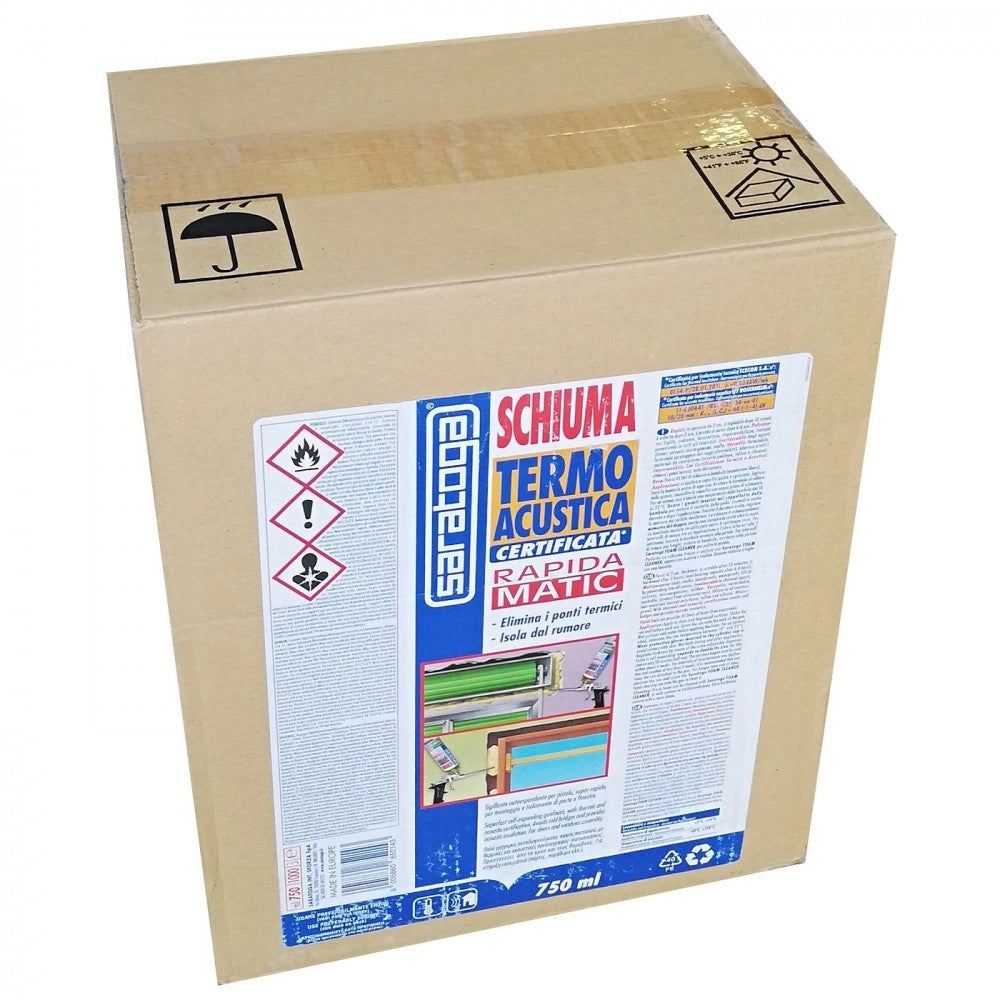 Saratoga termo acustica matic 750ml schiuma poliuretanica certificata uso pistola