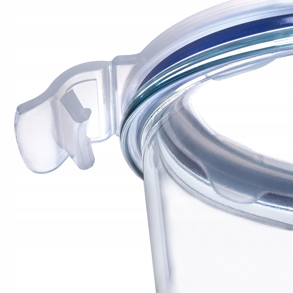 Contenitore per alimenti in vetro KADAX da 950 ml con coperchio, ideale per il pranzo.