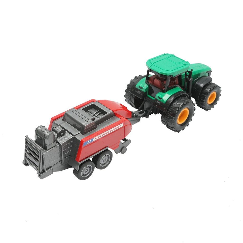 Trattore verde con rimorchio, 304x85x83mm giocattolo per bambini +3 anni