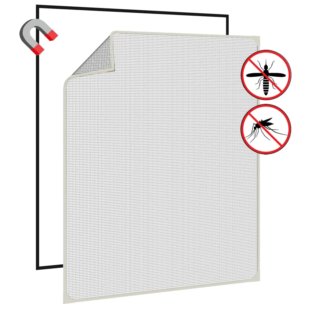 Zanzariera Magnetica per Finestre Bianca 100x120 cm 153851