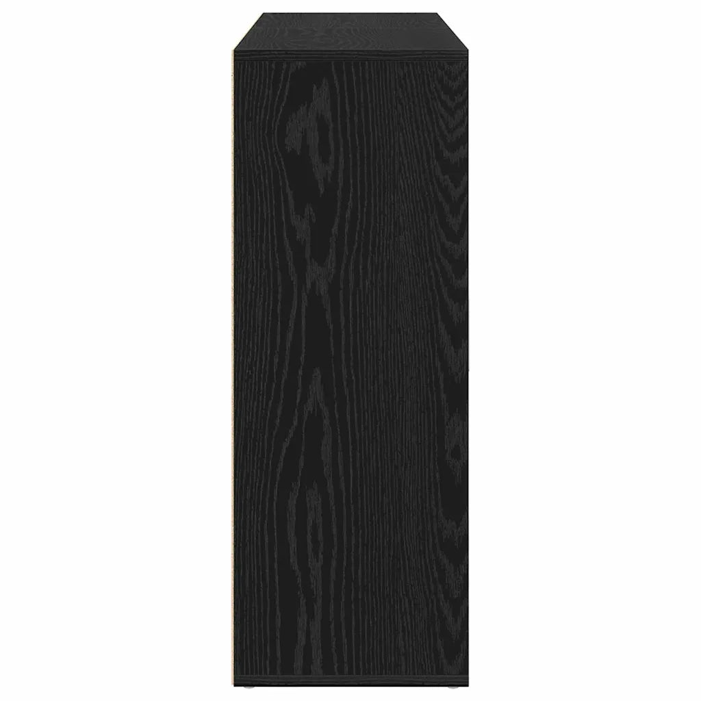 Credenza 2 pz-Set di 2 Buffet-Armadio da cucina Rovere Nero 60 x 31 x 84 cm Legno multistrato 874549