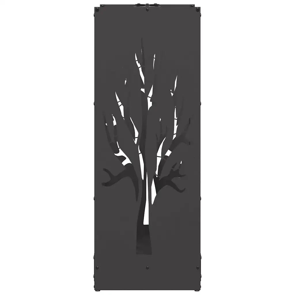 Rastrelliera per Legna da Ardere Nera 40x30x80 cm CFW9843707