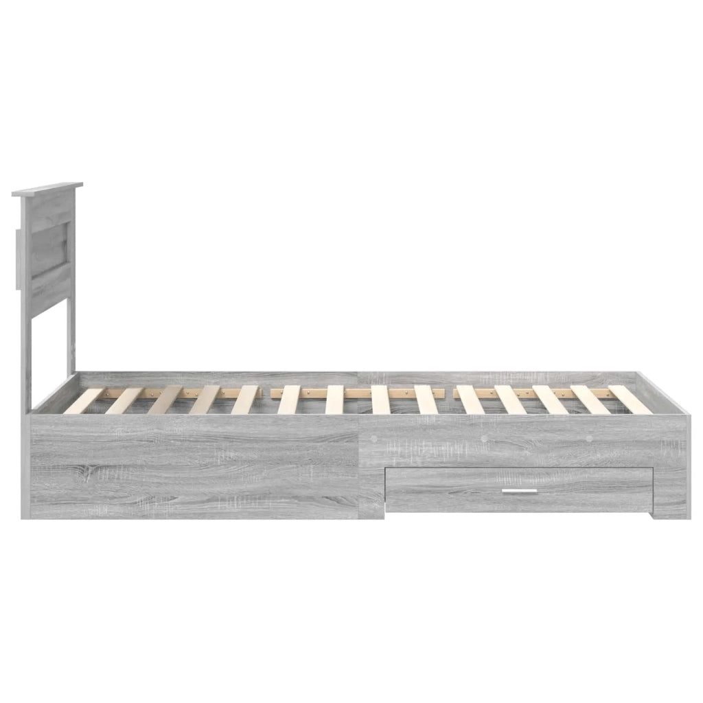 Struttura del letto con testiera Grigio Sonoma 100 x 200 cm