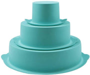 Impasto per torta in silicone a forma rotonda - Set di 3 formati - Caratteristiche antiaderenti - Sicuro per alimenti - Facile da pulire