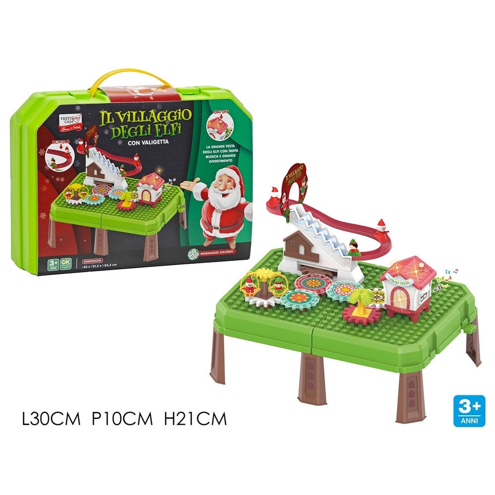 Trade Shop - Set Da Gioco Tavolo Educativo Per Bambini Sensoriale Interattivo Natalizio Con Valigetta -