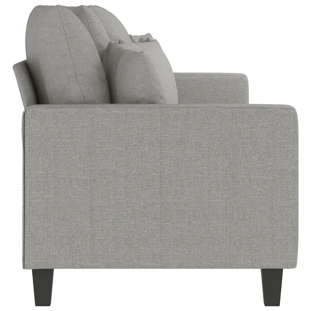 Divano a 3 Posti Grigio Chiaro 210 cm in Tessuto 348847