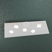NOTE APPLIQUE PLAFONIERA 5 LUCI ATTACCO GX53 GRIGIO