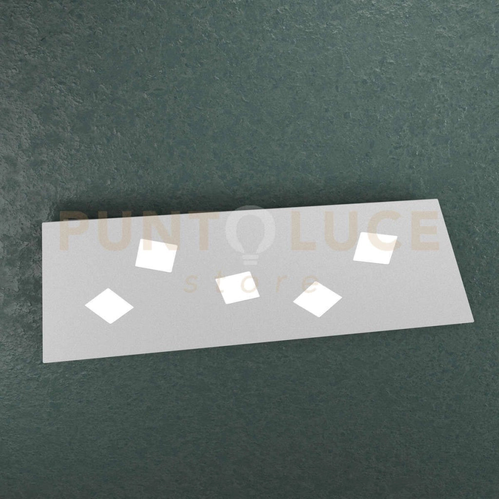 NOTE APPLIQUE PLAFONIERA 5 LUCI ATTACCO GX53 GRIGIO