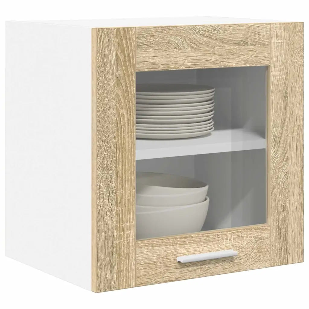 Armadio pensile con porta 2 pcs Rovere Sonoma 40 x 31 x 40 cm 884199