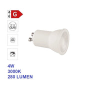 LAMPADA LED GU10 MINI 4W 3000K 280LM D.34MM