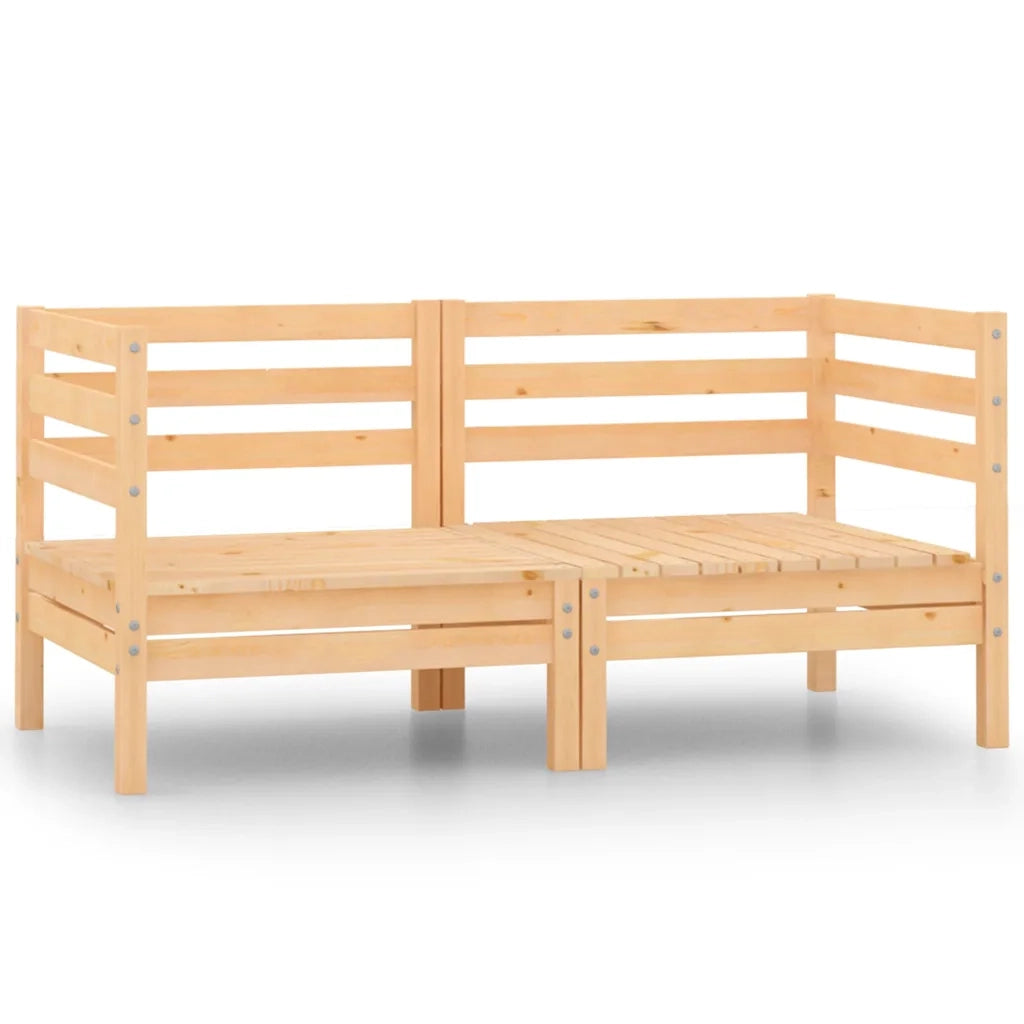 Divani Angolari da Giardino 2 pz in Legno Massello di Pino 806582