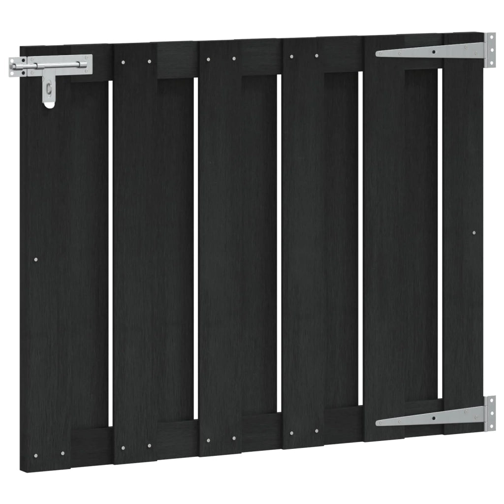 Cancello da giardino 100 x 80 cm WPC e Alluminio Nero