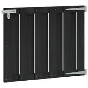 Cancello da giardino 100 x 80 cm WPC e Alluminio Nero