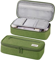 Etui Grande capacità, organizzatore per pennarelli, strumenti da disegno, borsa di stoccaggio, etui di grande capacità, organizzatore, astuccio per matite per signora e signore, verde