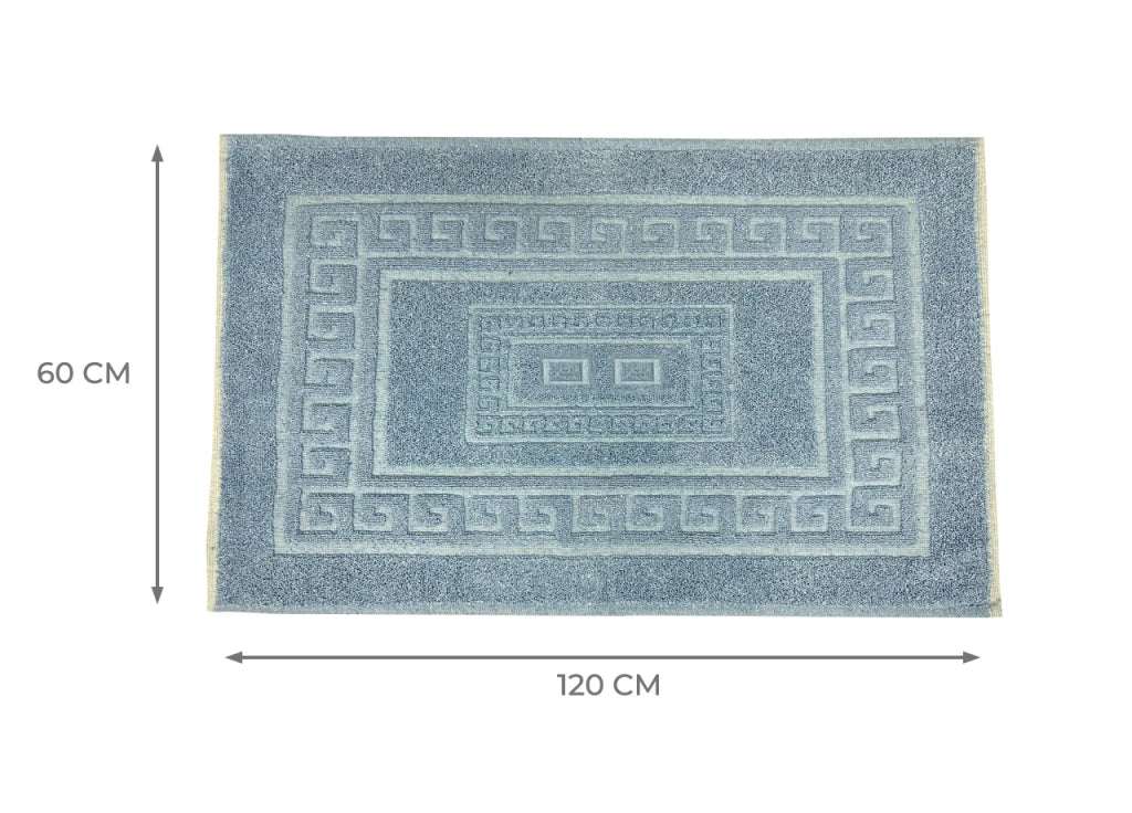 Tappeto Da Bagno Disegno Torino Colore Azzurro - 60x120 - Azzurro