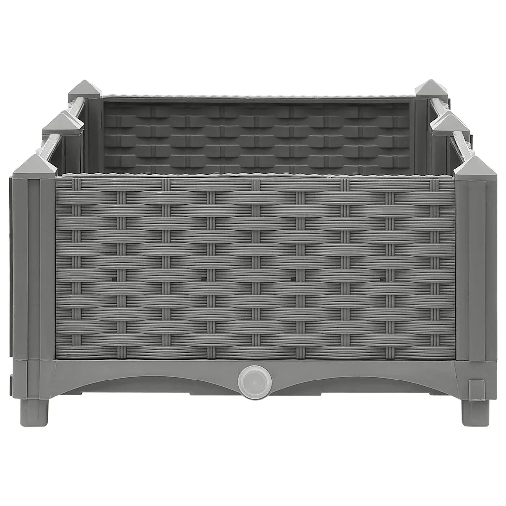 Fioriera | Cassetta per fiori | Vaso Rialzata 80x40x23 cm in Polipropilene