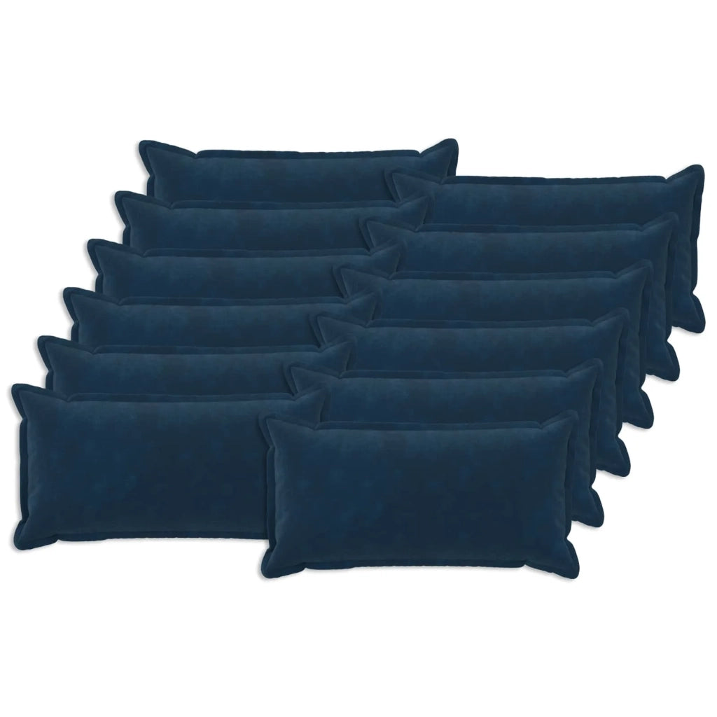 Cuscino con cuscino HOUTEN 12 pz Blu Fleece in microfibra 934041
