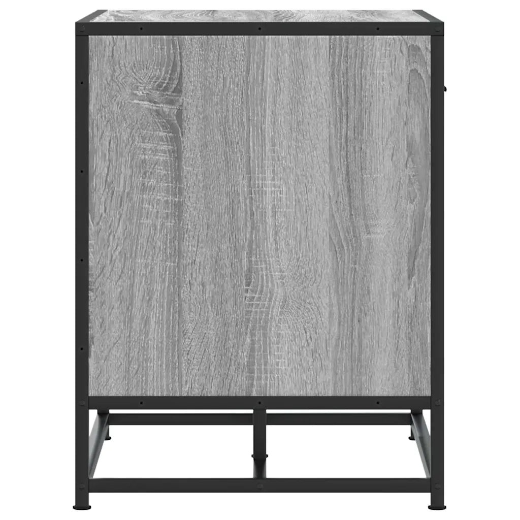 Panca Portaoggetti Grigio Sonoma Legno Multistrato e Metallo 849222