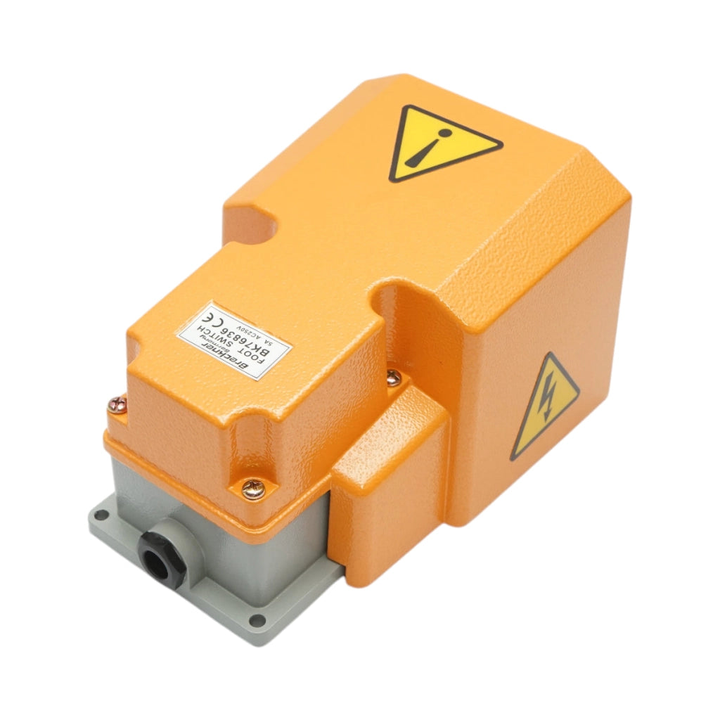 Pedale di comando con protezione e contatto elettrico – 250V / 5A Breckner Germany