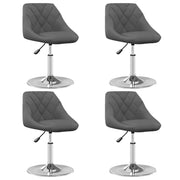 Sedie da Pranzo Girevoli 4 pz Grigio Scuro in Velluto cod mxl 55697