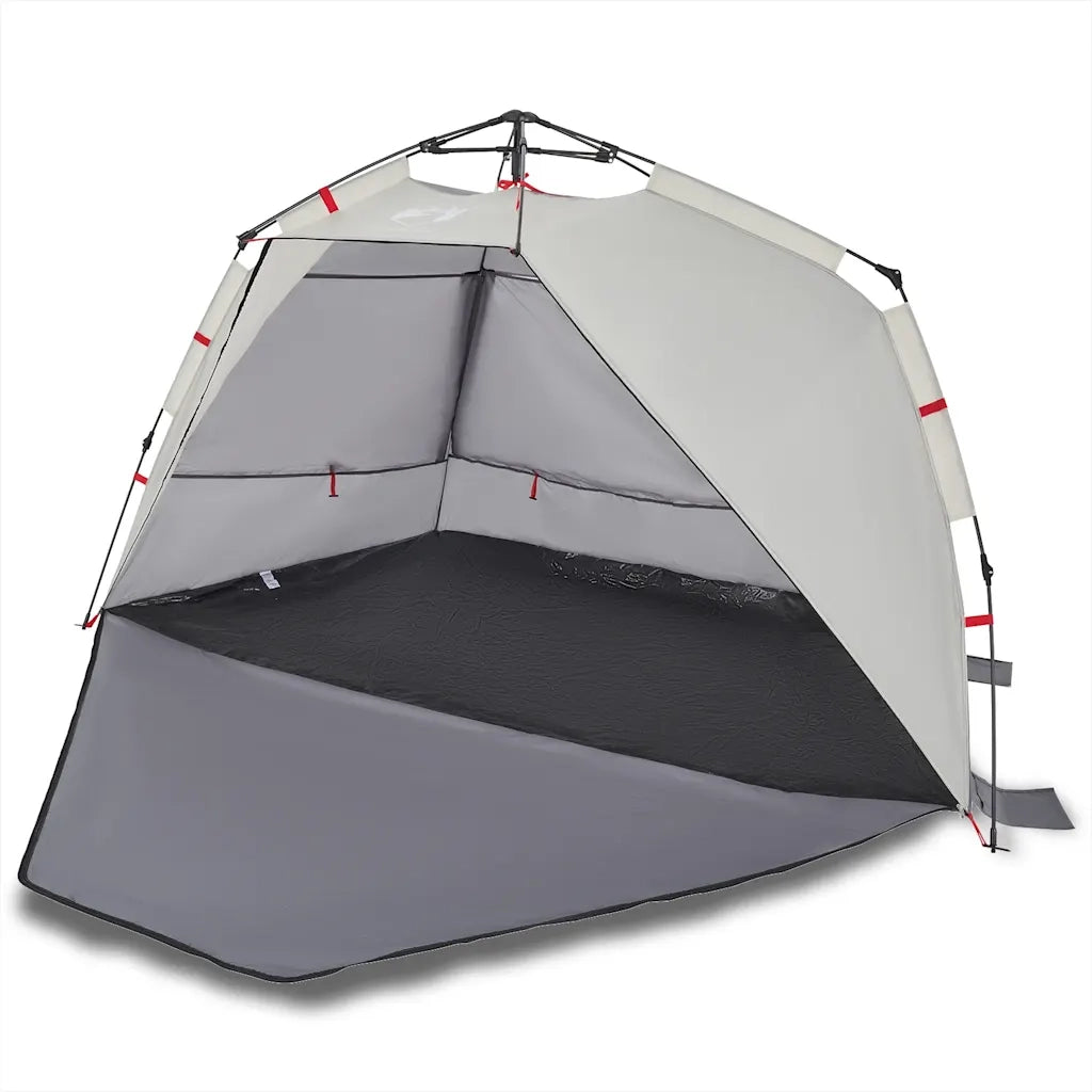 Tenda da Spiaggia 3 Persone Grigio Rilascio Rapido Impermeabile 4005313