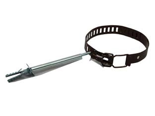 COLLARI FERMATUBO PER STUFE SMALTATO MARRONE- - ø cm.10/15 regolabile con tassello ø mm.8x40 - 10 pezzi
