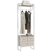 Appendiabiti con 3 cassetti e ripiano ¨C zephmum ¨C 58.5x30x178 cm Natural