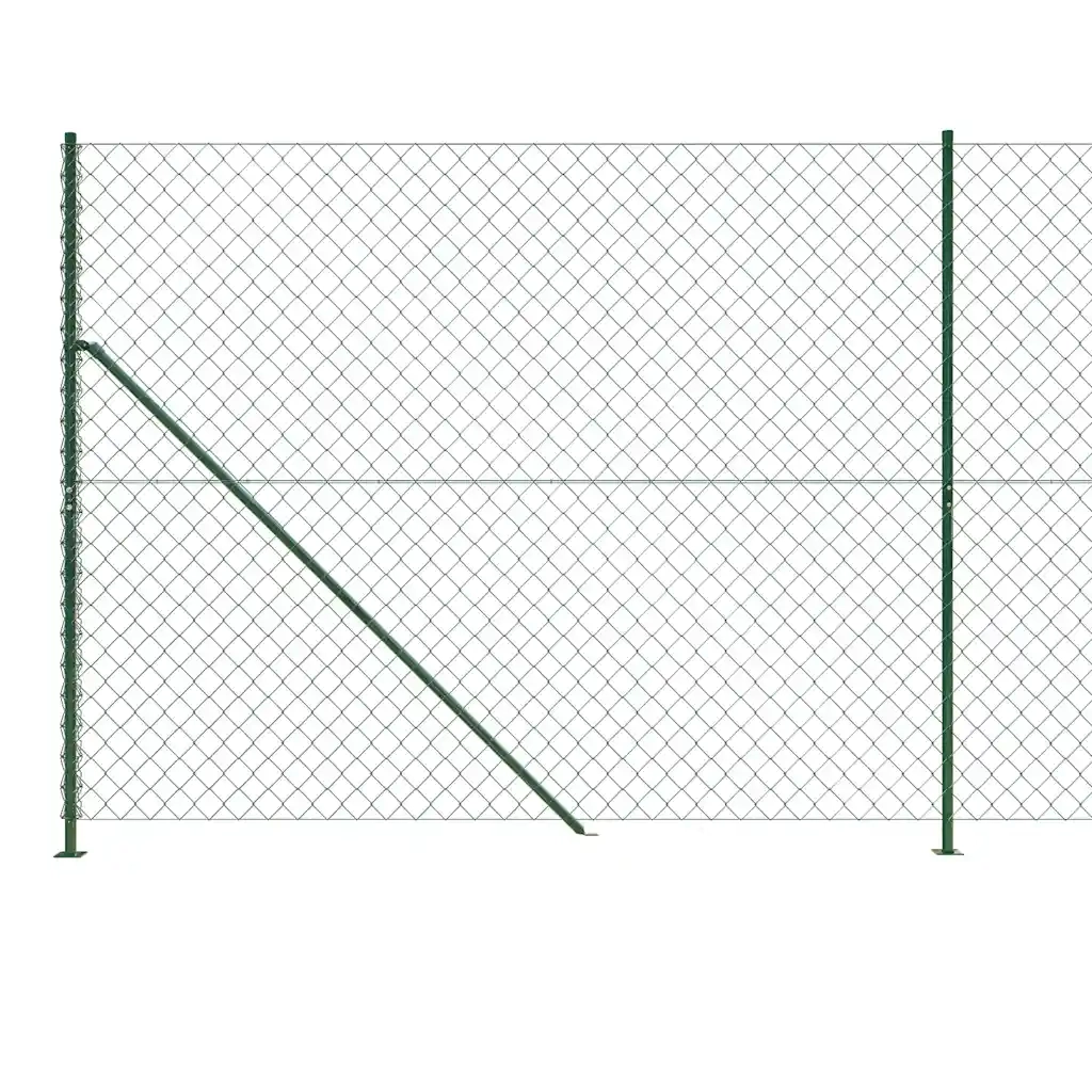 Recinzione da Giardino | Recinzione a Rete con Flangia Verde 1,6x25 m