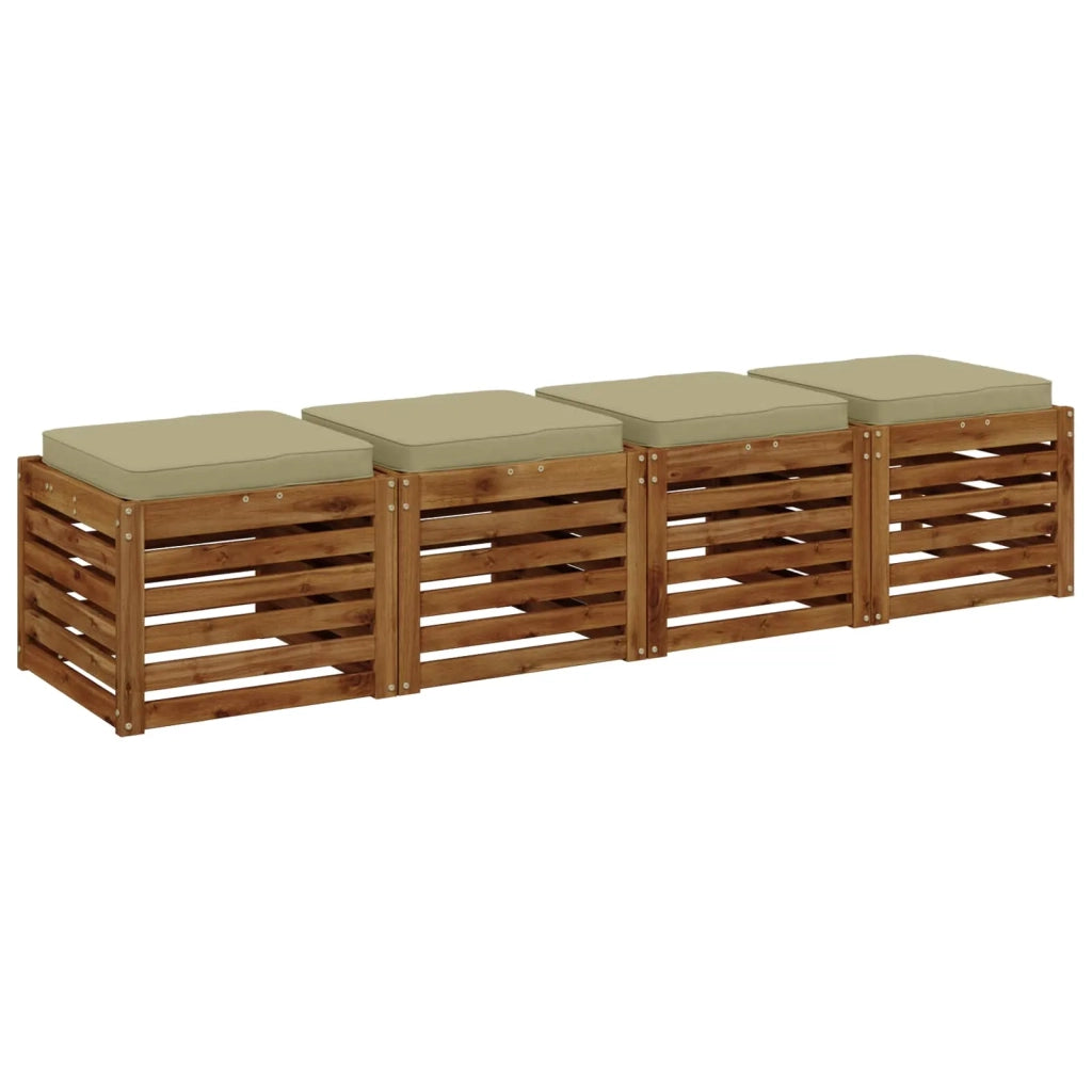 Cuscini per Sedia in 4 Pezzi VUGHT 4 pcs 100% Poliestere 946239