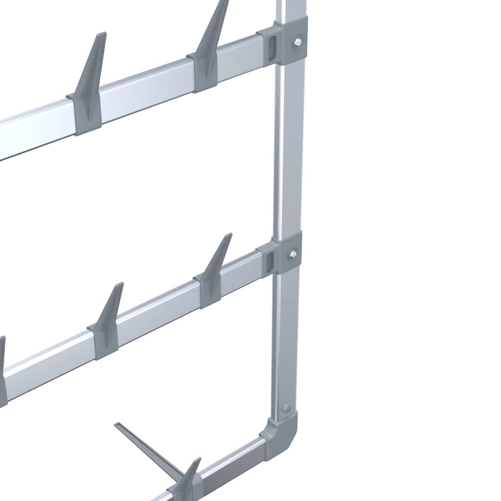 Scarpiera-Scaffale per scarpe Pensile Argento 66x13x139 cm