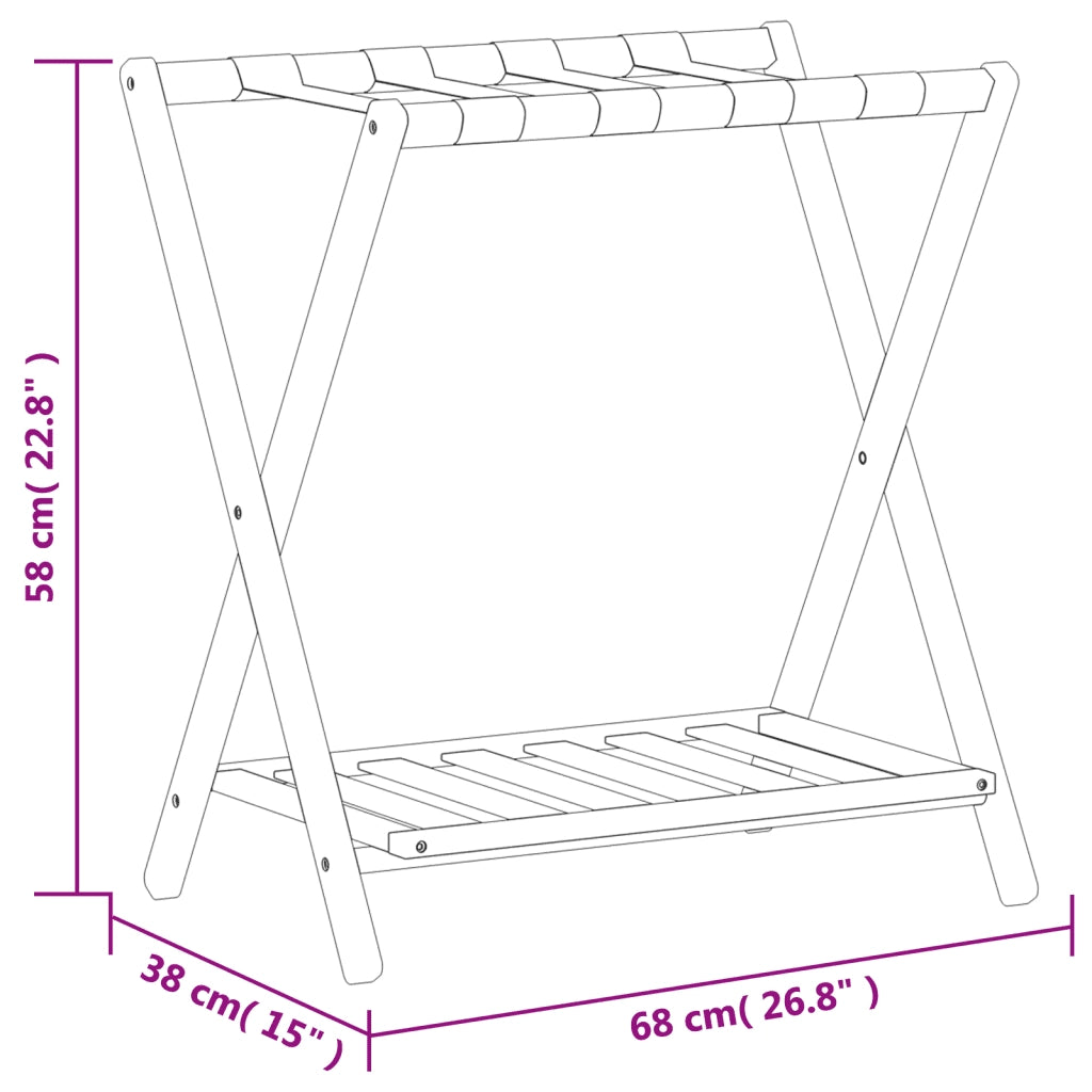 Portabagagli 68x38x58 cm in Bamb¨´ CFW5901761