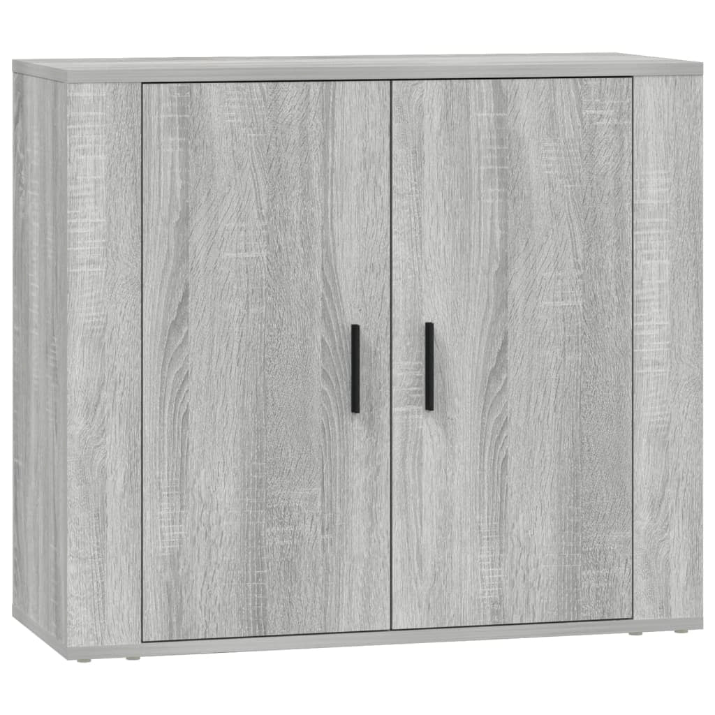 Credenza cassettiera cassettiera mobile contenitore organizer cucina soggiorno soggiorno 3 pz sonoma MDF grigio 02_0037192