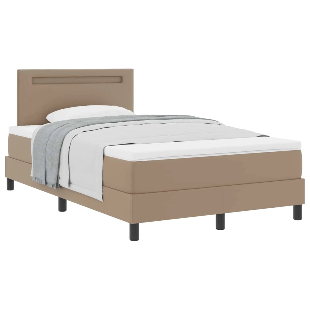 Letto a molle Cappuccino 120 x 200 cm Pelle sintetica 3339047